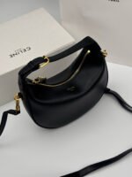 Teen Celine Lulu IN Grained Calfskin Bag- Black - Image 3