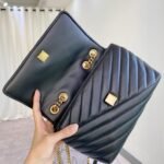 Tory Burch Kira Chevron Convertible Small Shoulder Bag - Black - Image 7