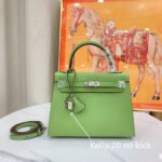 Hermes Kelly Haze Dark Green Silver Hardware - Bag - Image 5