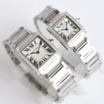 Cartier Tank Française Cartier watch, White Gold, Diamonds, Small Model - Image 3