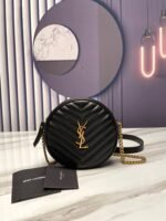 Saint Laurent YSL Round Vinyle Camera Crossbody Bag - Image 3