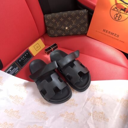 Hermes Chypre Sandal Leather Sandals Slippers - Shoes