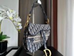 [TOP]Dior SADDLE Bag Blue Dior Oblique Embroidered Velvet - Bag - Image 6