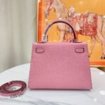 Hermes Kelly Haze Light Pink Silver Hardware - Bag - Image 9