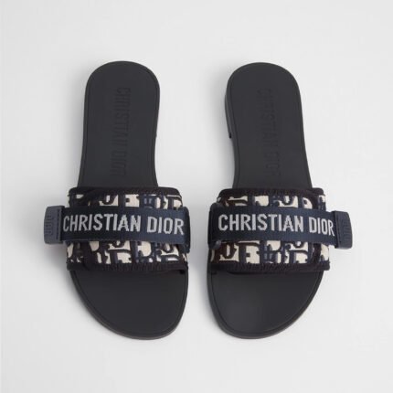 Dior Dio(r)evolution Slide Shiny Technical Fabric with Deep Blue - Shoes