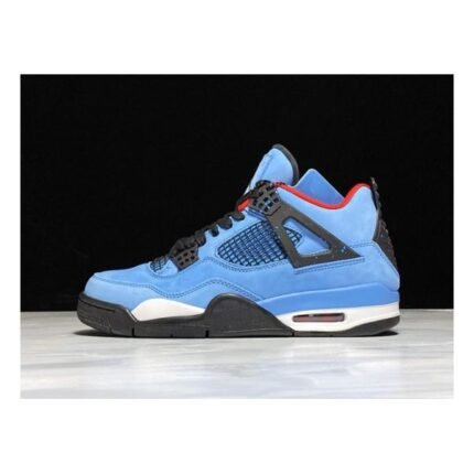 Travis Scott x Air Jordan 4 Houston Oilers University Blue 30849 - Shoes