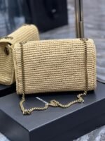 [TOP] SAINT LAUREN KATE MEDIUM SUPPLE CHAIN BAG IN RAFFIA - Bag - Image 5
