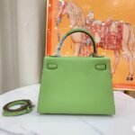 Hermes Kelly Haze Dark Green Silver Hardware - Bag - Image 3