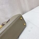 Kelly Togo Cowhide Leather Gold Buckle-Khaki - Image 10