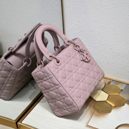Dior Medium Lady Dior Bag Purple Ultramatte Calfskin - Bag