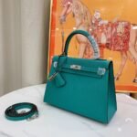 Hermes Kelly Haze Light Green Silver Hardware - Bag - Image 3