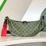 [TOP]Louis Vuitton LV Monogram Hamac Bag Khaki Green Vermillion Red