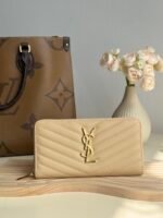 Saint Laurent Monogramme leather Wallet -Apricot Wallet - Image 2