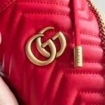 Gucci GG marmont mini bucket bag Red - Bag - Image 8