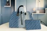 Dior Toujours Bag - Blue Denim Dior Oblique Jacquard - Image 2