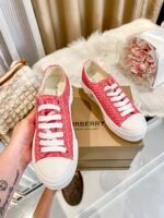 Burberry New Listing Temperament White Shoes - Red Shoes - Image 8