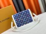 Louis Vuitton Dauphine Shoulder Bag  - Monogram Jacquard Denim, Mini Size - Image 4
