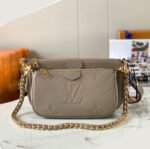 Louis Vuitton Multi Pochette Accessoires Crossbody Grey Bag