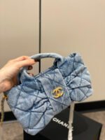 Chanel Ribbon Bow Bag - Denim Blue - Image 6