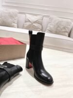 [TOP] Christian Louboutin CL Chelsea Booty 70 mm Low boots Black leather - Shoes - Image 8