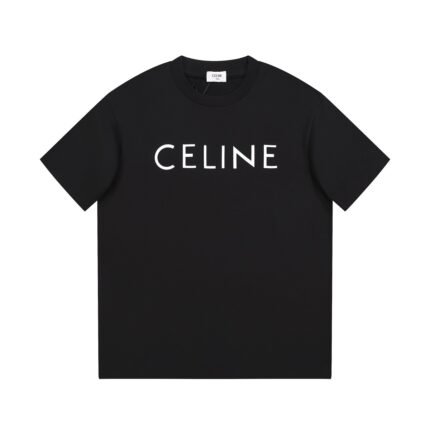 Celine Logo T-shirts - Clothing