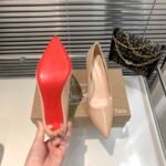 Christian Louboutin Kate Pumps Patent Calf Leather Beige-Shoes - Image 8