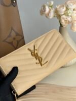Saint Laurent Monogramme leather Wallet -Apricot Wallet - Image 6