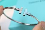Tiffany T Diamond and Turquoise Wire Bracelet - Image 4