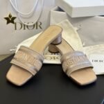 Dior Dway Heeled Slide Sandals Slippers - Shoes