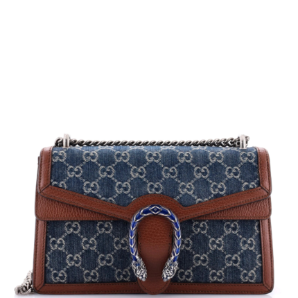 Gucci Dionysus Medium GG-Jacquard Shoulderbag - Blue/Ivory/Brown