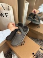 UGG Suede Slippers Grey Color - Shoes - Image 5