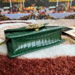 [TOP] Dolce & Gabbana Chain Tote Crossbody Bag - Green Crocodile Print Bag - Image 9