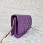 Chanel Shoulder Crossbody Gold Buckle Lattice Cowhide Bag - Image 11