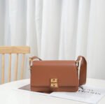 Givenchy New Shiny Grained Cowhide Leather Medium Crossbody Bag - Brown Bag