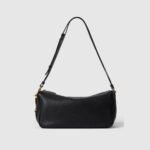 Gucci Half Horsebit Shoulder Black soft grainy leather Bag