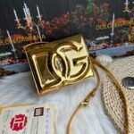 [TOP] Dolce & Gabbana Patent Leather Crossbody Bag - Gold Bag - Image 5