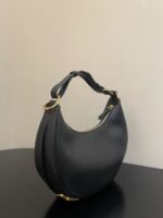 Fendi Graphie Small Black Leather Bag - Image 8