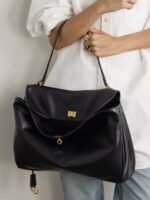 BALENCIAGA Rodeo leather shoulder bag in Black and aged-golden hardware Multiple Size - Bag - Image 16
