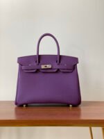 Hermes Birkin Togo Retourne Bag Golden-Purple Bag - Image 3