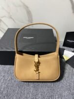 SAINT LAURENT YSL Croc-Embossed Le 5 à 7 Hobo Bag