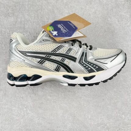 Asics Athletic Casual Breathable Professional Running Shoes - Silver White