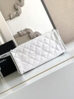 CHANEL 25 Small Handbag Grained Calfskin & Gold-Tone Metal White -Bag - Image 6