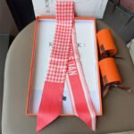 1pc 100cm Square Silk Scarf Headband Neck Scarf Hair Accessory Bag Scarf (No box) - Bag - Image 6