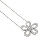 Van Cleef & Arpels Flowerlace pendant, White gold, diamonds - Image 3