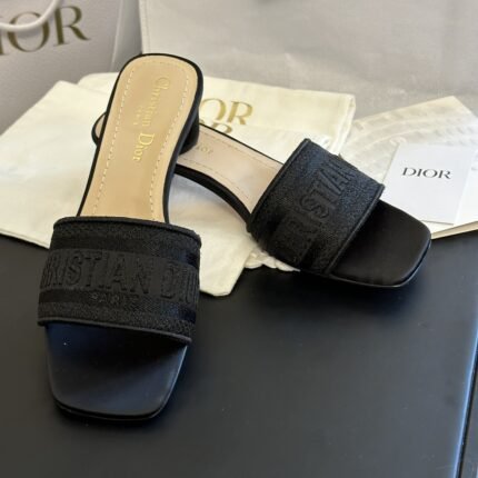 Dior Dway Heeled Slide Sandals Slippers - Shoes