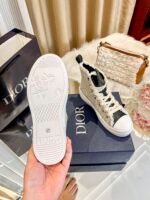 Dior New Embroidered White High Top Shoes - Image 3