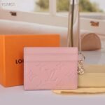 LV Charms Business Card Holder - Monogram Coated Canvas & Gold Charm Accent - Image 3
