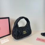 Miu Miu Wander matelassé nappa leather hobo bag handbag - Bag - Image 4