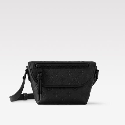 Louis Vuitton Pulse Black Embossed Messenger Bag