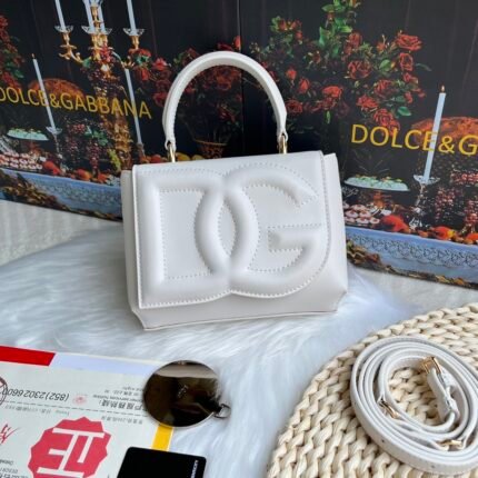 [TOP] Dolce & Gabbana Cowhide Mini Tote - White Bag